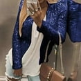 thumbnail image 2 of ZICTH Cardigans for Women Fashion Color Matching Sequin Short Casual Coat Cardigan Sweaters, 2 of 3