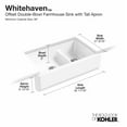 thumbnail image 3 of Kohler K-6427 Whitehaven 36" Farmhouse Undermount Self-Trimming Double Basin Apron Front, 3 of 7