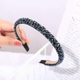 thumbnail image 2 of HSHDLDF Bandeau Mode Étincelant 4 Rangées Cristal Strass (Marine), 2 of 7
