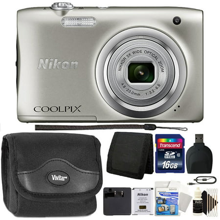 Nikon COOLPIX A100 20.1MP f/3.7-6.4 Max Aperture Compact Point and Shoot Digital Camera + Accessory Kit