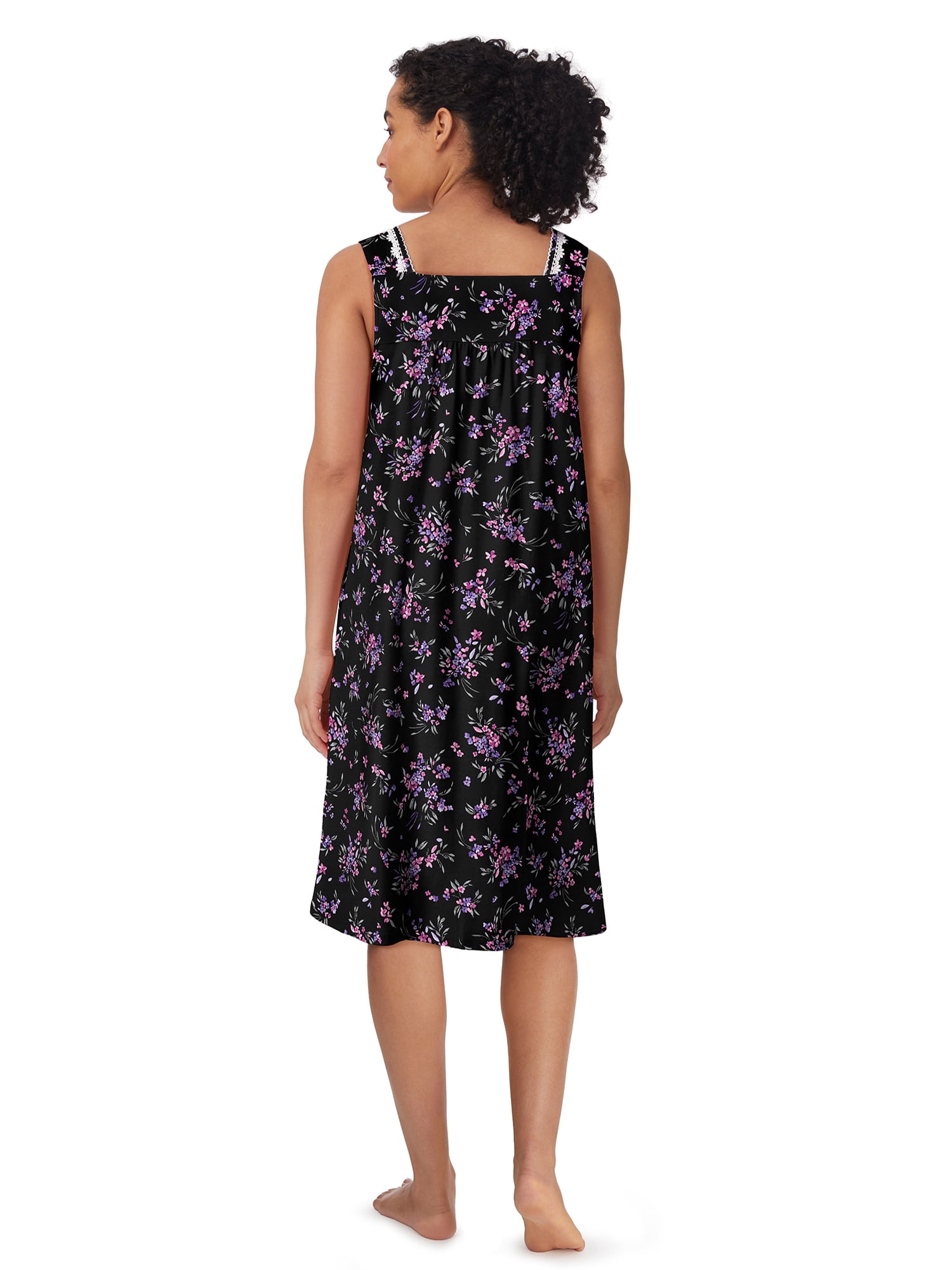 Aria Women's 100% Cotton Sleeveless 40" Nightgown, Sizes XS-5X