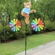 thumbnail image 4 of Molino de viento para niños con tela de animales de ciclismo tridimensional para decoración al aire libre, juguete tradicional nostálgico, molino de viento colorido, 4 of 6
