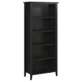 thumbnail image 1 of Kathy Ireland by Bush Connecticut 5 Shelf Bookcase in Black Suede Oak, 1 of 5