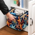 thumbnail image 5 of Starfish Foldable Storage Basket with Handle, 10.8"x10.5"x10.6", Large Capacity Organizer Bins, 5 of 6