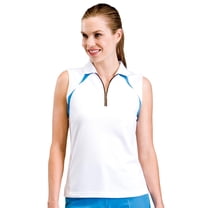 Monterey Club Women's Matrix Contrast Sleeveless Golf Polo Shirt #2263
