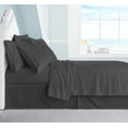 thumbnail image 3 of Luxury 6 Piece Bed Sheet Set - 100% Egyptian Cotton - 400 Thread Count - Extra Soft and Luxury 12" Deep Pocket, Cool and Breathable, Twin Size - Dark Gray Solid., 3 of 5