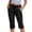 Black_#04, variant on Women's Hiking Cargo Capris Outdoor Lightweight Water Resistant Capri Pants UPF 50 Zipper Pockets,Black 2XL