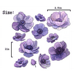 thumbnail image 2 of Purple Anemone Flower Car Sticker. Waterproof Vinyl Floral Decal for Cars, Bumpers, Trunk and More.  Aesthetic Wildflower Weatherproof Sticker, 2 of 5