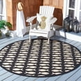 thumbnail image 2 of SAFAVIEH Courtyard Tranter Fishes Indoor/Outdoor Area Rug, Black/Beige, 7'10" x 7'10" Square, 2 of 10