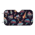 thumbnail image 7 of Fotbe Mushroom Doodle Car Windshield Sunshade | Sun Visor Protector Front Window Shade, Keeps Out UV Rays, Keeps Your Vehicle Cool-Small, 7 of 7
