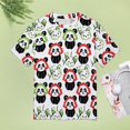 thumbnail image 4 of Panda Pattern Print T Shirts Basic T-Shirt Short Sleeve Ladies Tee Shirt Summer Graphic Clothing, 4 of 7