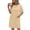 Dresses-538Khaki, variant on Gamivast Tshirt Dress Women Short Sleeve Crew Neck Mini Dress With Pockets Loose Fit Solid Color Casual Style Summer Outfits Soft Cotton Feel Lounge Dress