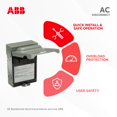 thumbnail image 3 of Interruptor de desconexión AC ABB TF30RCP 30A 240V monofásico N3R con fusible, 3 of 5