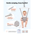 thumbnail image 5 of VEVOR Toddler Swing and Jumper, 2 in 1 Swing Set and Bouncer, Soft Cushion with Foldable A-Frame Metal Stand, Heavy-Duty Thick Ropes, Easy to Install and Store, for Indoor or Outdoor Play, Gray, 5 of 9