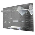 thumbnail image 2 of 4ft Metal Pegboard Standard Tool Storage Kit - Galvanized Metallic Toolboard & White Accessories, 2 of 7