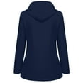 thumbnail image 3 of AherBiu Plus Size Windbreaker Jacket for Women Lightweight Zip up Button down Drawstring Hooded Packable Coat, 3 of 5