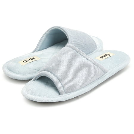 

Floopi Women s Comfort Open Toe Slipper W/Memory Foam