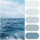 thumbnail image 2 of Cortina de Ducha para Cabina Azul Océano Degradado a Rayas para Baño Náutico Color Gradual Tela Impermeable Minimalista Moderna Neutra con Ganchos, 2 of 4