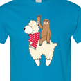 thumbnail image 4 of Inktastic Valentine Sloth and Llama in Scarf T-Shirt, 4 of 5