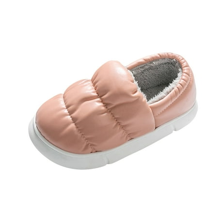 

Honeeladyy Women Men Cotton Slippers Winter Household Plush Warm Home Household Waterproof Non-slip Cotton Slippers