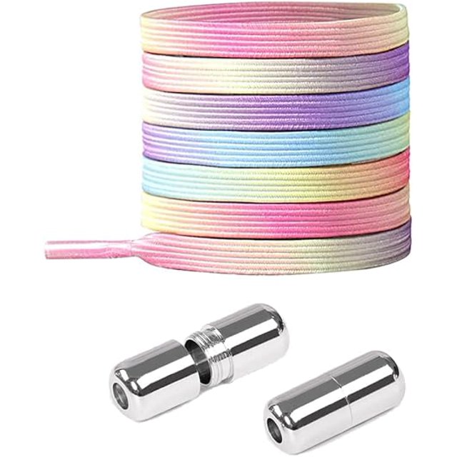 Cordones elásticos sin atar: cordones elásticos con hebillas de metal