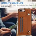 thumbnail image 2 of Nalacover Wallet Case for iPhone 7 Plus/8 Plus, Business PU Leather Unique Design Wristband Kickstand Credit Card Holder Slots Shockproof Scratch Resistant Phone Case for iPhone 7 Plus/8 Plus,Brown, 2 of 6