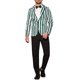 thumbnail image 2 of INSPIRE CHIC Traje de Hombre Blazer Casual de Rayas Verticales de Un Solo Botón Ajuste Slim 2XL Verde Blanco, 2 of 5