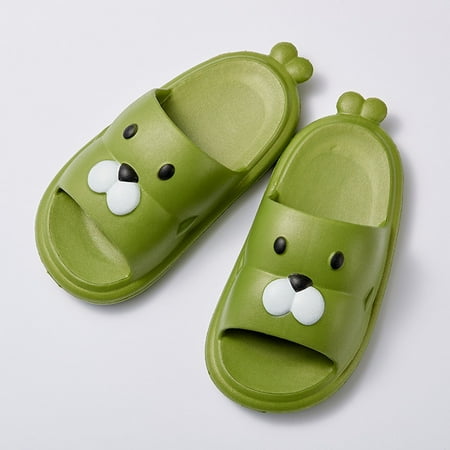 

Daqian House Slippers for Kids on Clearance Toddler Baby Sandals Cartoon Seal Soft and Non-Slip Kids Home Slipper Children s Shose Kids Slippers for Girls Green 8-9 Years