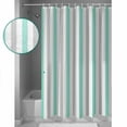 thumbnail image 3 of Shower Curtain Bathroom Set Modern Colorful Gradient Geometric Line Waterproof Fabric Shower Curtains with Grommets&Hooks Green Grey Ombre Stripe Privacy Bath Curtain for Bathtub 72x72in, 3 of 7