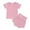 Pink, variant on Fesfesfes Outfits Size 8-10 Toddler Kids Baby Boys Girls Fashion Cute Solid Color Short Sleeve High Waist Shorts Cotton Casual Suit 6-9 Months