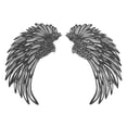 thumbnail image 1 of Decoración de la pared de poras de ángel de metal, alas grande de ángel arte de pared de luz cálida negra para centros comerciales, 1 of 7