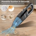 thumbnail image 5 of FLORAY Cordless Handheld Car Vacuum Cleaner, Portable Car Vacuum with Reusable HEPA Filter & 5 Attachments, Black, 5 of 7