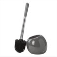 thumbnail image 2 of Bath Bliss Ceramic Dome 2 Pack Toilet Brush & Holder in Grey, 2 of 5
