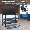 thumbnail image 5 of 32inch Workbench with Pegboard,Heavy Duty Garage Workbench,Steel Garage Workbench with Hanging Kits and 2-Tier Storage Shelves,for Workshop,Garage,Car Repair Shop, 5 of 6
