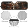 thumbnail image 6 of Uorisanigo Windshield Sun Shade for 2018-2025 Jeep Wrangler JL/2020-2025 Jeep Gladiator-Blocks UV Rays Sun Visor Mat, Camo American Flag Deer Hunter Car Sunshade with Storage Bag, 6 of 7