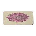 thumbnail image 1 of Boho Computer Mouse Pad, Vintage Dahlia Flower with Murky Grunge Featured Background Growth Bohemian Pattern, Rectangle Non-Slip Rubber Mousepad X-Large, 35" x 15", Purple Khaki, by Ambesonne, 1 of 2
