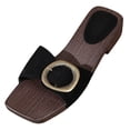 thumbnail image 2 of Fnooota Women's Flat Sandals, Open Toe Non-slip Slip On Holiday Summer Shoes Black Size 6, 2 of 7