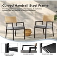 thumbnail image 5 of Grand Patio 2-Piece Stackable Patio Dining Chairs Set with Removable Cushions for Garden, Porch, and Poolside (Grey), 5 of 7