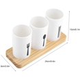 thumbnail image 4 of Chopsticks Holder Base, Oak Wooden Base Chopsticks Holder Cutlery Storage Box Drain Rack Knife Organizer Kitchen Tools, 4 of 7