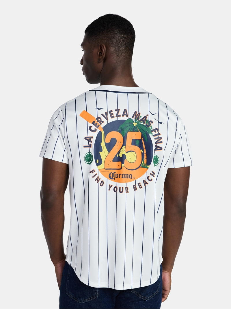 Corona Men's and Big Men's Front Back Graphic Button Up Baseball