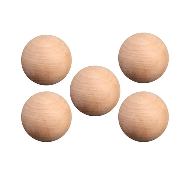 20 bolas de madera de 2,5 cm de diámetro para manualidades, redondas, sin pintar.