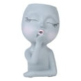 thumbnail image 3 of Flowerpot Planter Pot Sculpture Flower Pot Flying Kiss Flower Pot Sculpture Flower Pot Resin Portrait Flying Kiss Flower Pot Planter Pot Closed Eye Flower Pot, 3 of 8