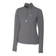 thumbnail image 2 of Women's Cutter & Buck  Gray Kansas City Royals City Connect DryTec Traverse Stretch Quarter-Zip Pullover Top, 2 of 3