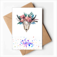 thumbnail image 1 of sheep b rose illustration animal Welcome Back Greeting Cards Envelopes Blank, 1 of 3