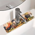 thumbnail image 5 of Farmyard Rooster Faucet Mats for Kitchen Sink Splash Guard & Drying Mat 14.96*5.51inch（38*14cm) - Quick-Dry, Non-Slip Natural Rubber,  Fit for Kitchen & Bathroom Sinks, Ideal Housewarming Gift, 5 of 8