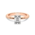 thumbnail image 3 of IGI Certified 2 Carat Emerald Shape Lab Grown Diamond Engagement Ring | 14K Rose Gold | Cordelia Knife Edge Solitaire Diamond Ring | FG-VS1-VS2 Quality Friendly Diamonds, 3 of 6