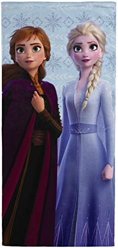 100% Cotton NEW Beach Towel Anna Elsa Disney "Frozen" Movie 28 X 58" Snowflakes 