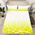 thumbnail image 2 of jejeloiu Modern Geometric Circle Queen Sheet Sets,White Yellow Ombre Bed Set For Girls Kids 4pcs, 2 of 7