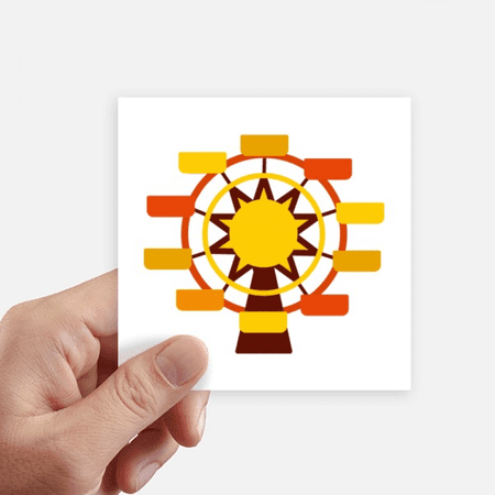 Amusement Park Ferris Wheel Color Illustration Sticker Square Waterproof Stickers Wallpaper Car Decal