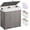 Gray, variant on Foldable 110L Wicker Laundry Hamper with Lid, 2 Removable Liner Bags and Handles, 2-Section Handwoven Rattan Basket